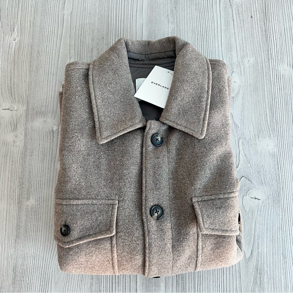 Everlane Men's Tan/Brown Wool Shirt Jacket - Picture 5 of 5